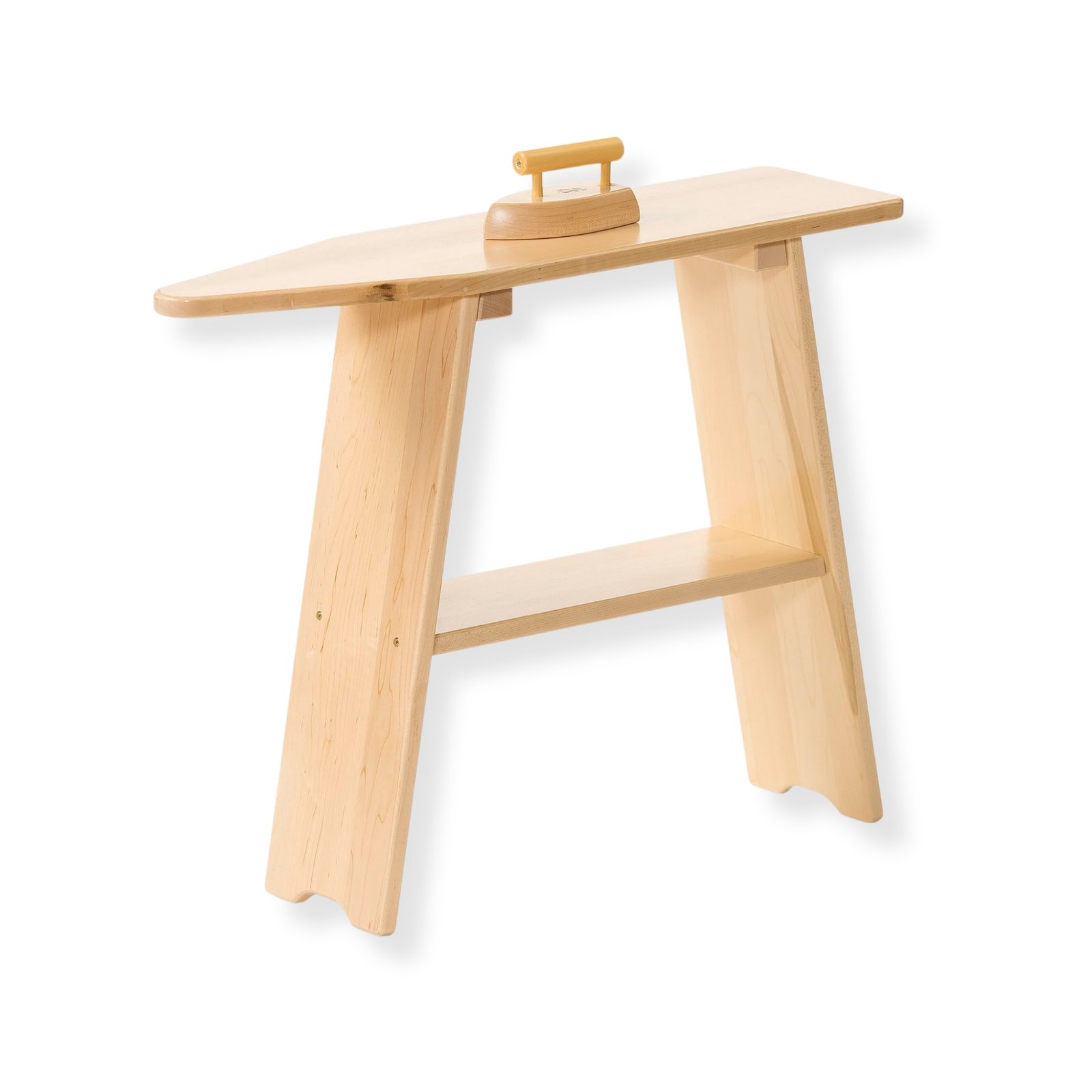 Ironing board with iron