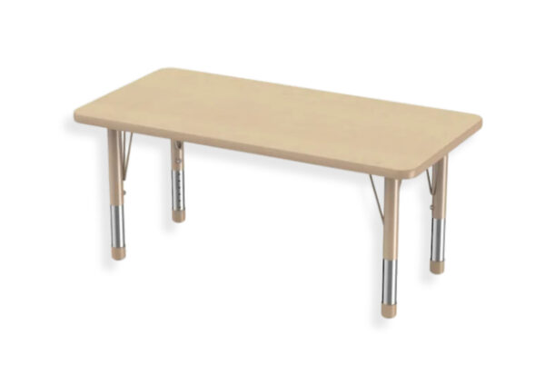 Rectangle T-Mold Adjustable Activity Table with Chunky Leg