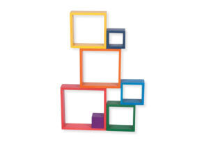 Wooden Rainbow Architect Squares